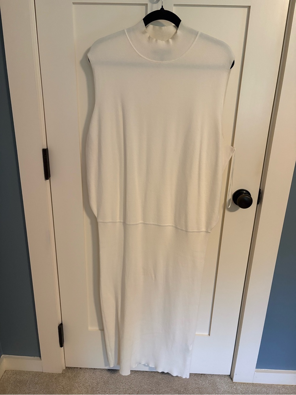 Banana Republic White Sleeveless Knit Dress